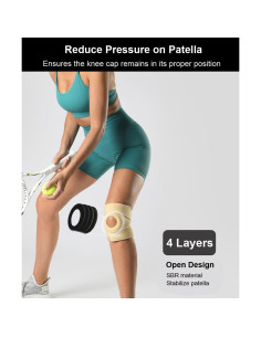 Férula para Rodilla SUJAYU Ajustable Compresión Negro 2