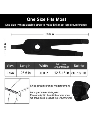 Férula para Rodilla SUJAYU Ajustable Compresión Negro