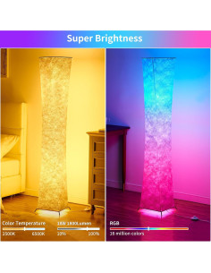 Lámpara de Pie Chiphy SF214-107, 162.5 cm RGB con Control Remoto 2