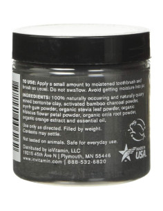 Polvo Dental Blanqueador beMndful 77g Carbón Activado Natural 2