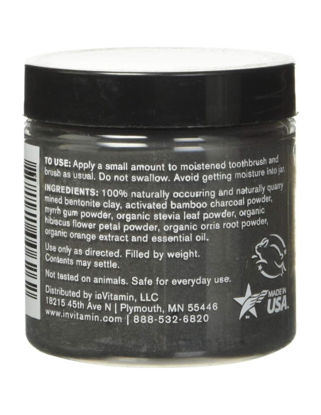 Polvo Dental Blanqueador beMndful 77g Carbón Activado Natural