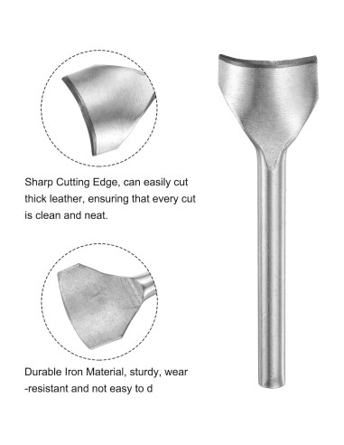 Juego de 7 Punzones de Cuero uxcell 10mm a 40mm Arco