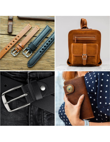 Juego de 7 Punzones de Cuero uxcell 10mm a 40mm Arco