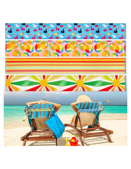 Boao 4 Clips de Toalla para Sillas de Playa - Pelota y Pato