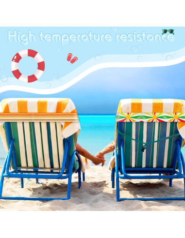 Boao 4 Clips de Toalla para Sillas de Playa - Pelota y Pato