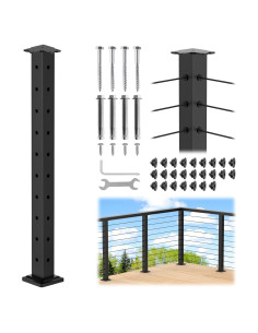 Poste de Esquina para Barandilla de Cable CKE CP02 36"
