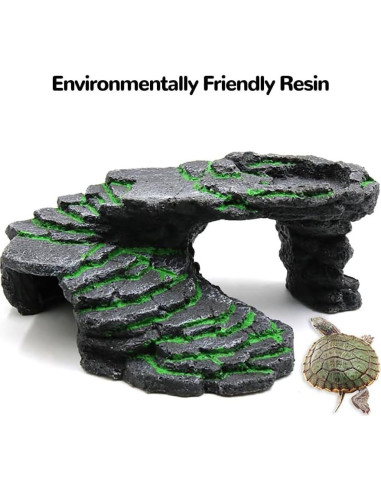 Plataforma de Sol para Reptiles Mipukbay Roca Decorativa 20cm