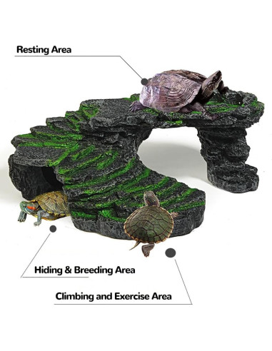 Plataforma de Sol para Reptiles Mipukbay Roca Decorativa 20cm