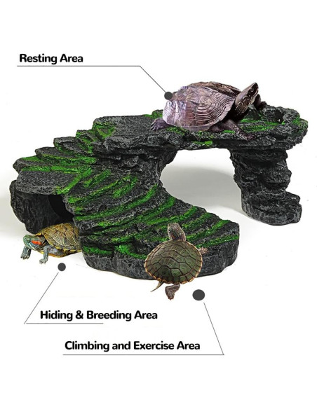 Plataforma de Sol para Reptiles Mipukbay Roca Decorativa 20cm