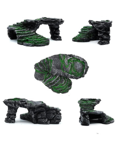 Plataforma de Sol para Reptiles Mipukbay Roca Decorativa 20cm