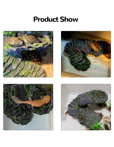 Plataforma de Sol para Reptiles Mipukbay Roca Decorativa 20cm