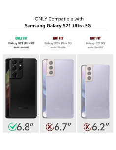 Funda protectora iCoverCase para Samsung Galaxy S21 Ultra - Negro 2