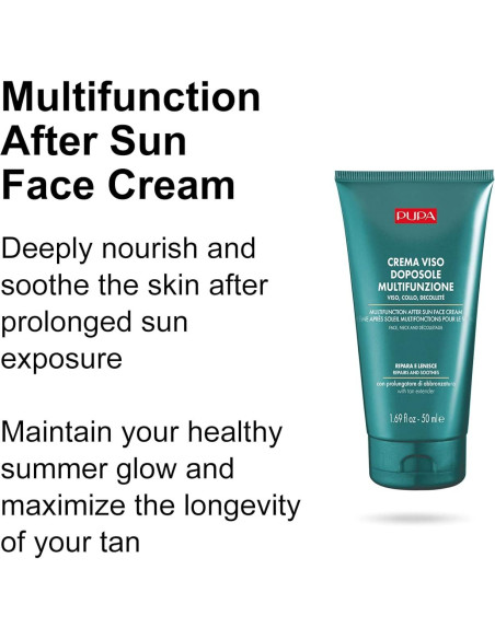 Crema Facial After Sun Pupa Milano 48g - Hidrata y Prolonga Bronceado
