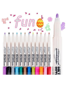 Marcadores Brillantes TRANSON 12 Colores Metalizados para Dibujo