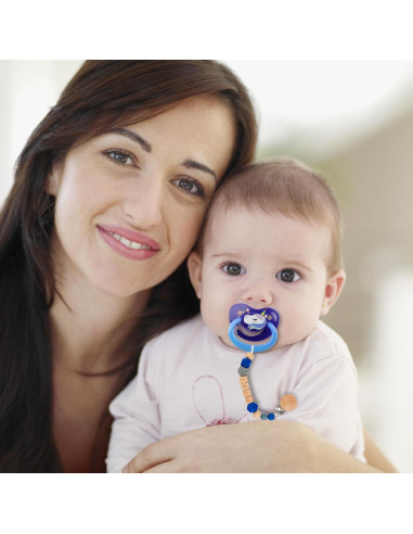 10 Clips de Suspensión para Chupete de Madera Natural - 4.29x2.99cm