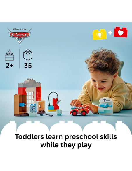 LEGO DUPLO Cars McQueen en el Garaje de Doc - Juguete 35 Piezas