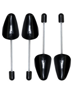 2 Pares de Árboles de Zapatos Plástico Negro 27 cm Ajustables