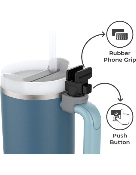 Soporte para Teléfono HydraClip - Accesorio Negro para Copa Stanley