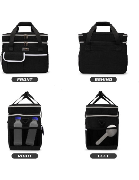 Bolsa de Viaje para Mascotas BAGLHER Doble Capa Negra 38x19x28cm