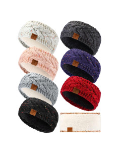 Diademas Calentadoras de Oídos Geyoga 7 Pcs Tejidas Invierno