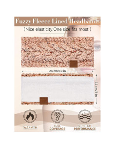 Diademas Calentadoras de Oídos Geyoga 7 Pcs Tejidas Invierno 2