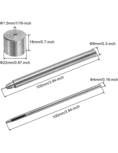 Troqueladora de Ojal uxcell 1.5mm para Artesanías en Cuero
