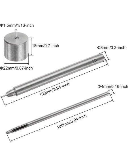 Troqueladora de Ojal uxcell 1.5mm para Artesanías en Cuero