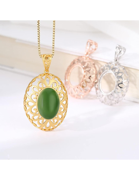 Base Colgante Plata Esterlina 925 Oro Mate 17.5x21.5mm