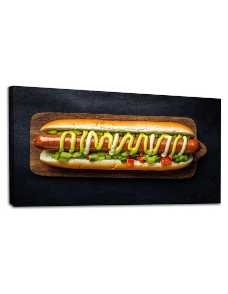 Arte de Pared Lienzo 101.6x50.8cm Hot Dog Italiano