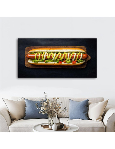Arte de Pared Lienzo 101.6x50.8cm Hot Dog Italiano