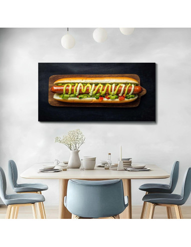 Arte de Pared Lienzo 101.6x50.8cm Hot Dog Italiano