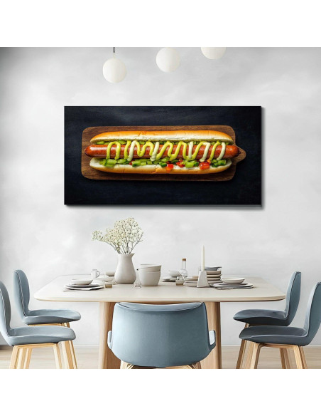 Arte de Pared Lienzo 101.6x50.8cm Hot Dog Italiano