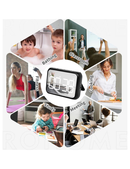 Temporizador Digital de Cocina Rohome 99 Minutos Pantalla LED Temporizador Digital de Cocina Rohome 99 Minutos Pantalla LED