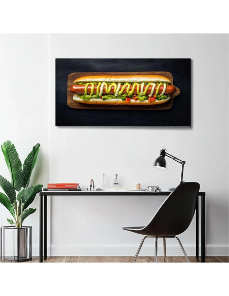 Arte de Pared Lienzo 101.6x50.8cm Hot Dog Italiano