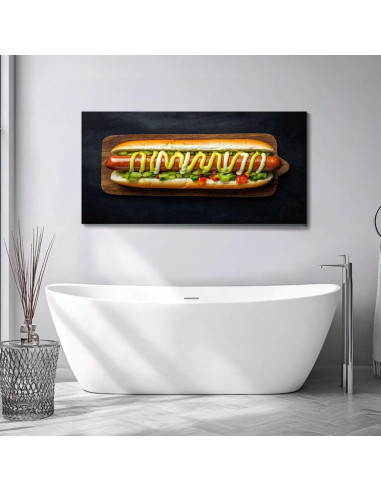 Arte de Pared Lienzo 101.6x50.8cm Hot Dog Italiano