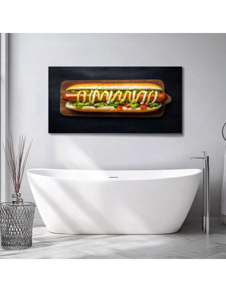 Arte de Pared Lienzo 101.6x50.8cm Hot Dog Italiano