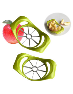 Cortadores de Manzana Herego 2 Piezas Acero Inoxidable 8 Cuchillas