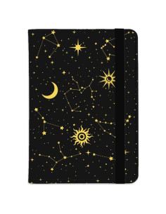 Porta Pasaporte Minimalista Beinkmake Negro Zodiac con Ranuras