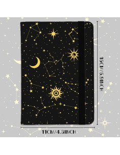 Porta Pasaporte Minimalista Beinkmake Negro Zodiac con Ranuras 2