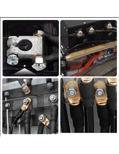 Paquete de 5 terminales de cobre AWG 1/0 9.53mm MTTHAHA