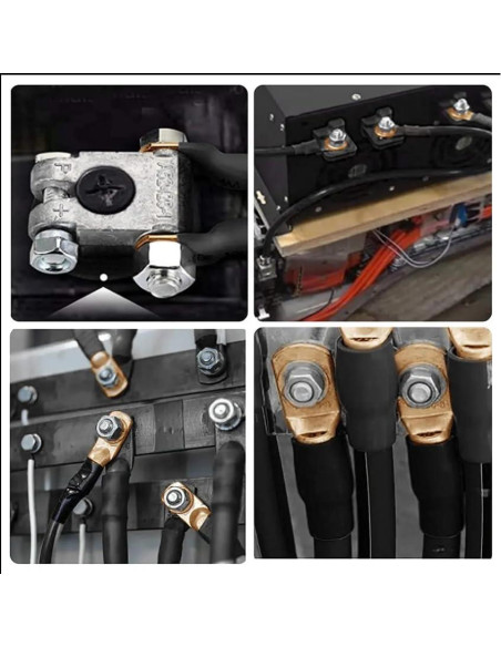 Paquete de 5 terminales de cobre AWG 1/0 9.53mm MTTHAHA