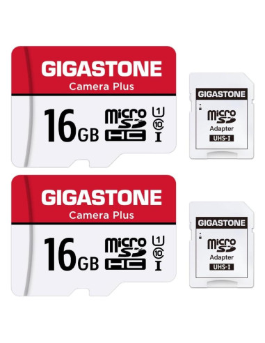Tarjetas de Memoria Gigastone 16GB x2 U1 C10 Micro SDHC