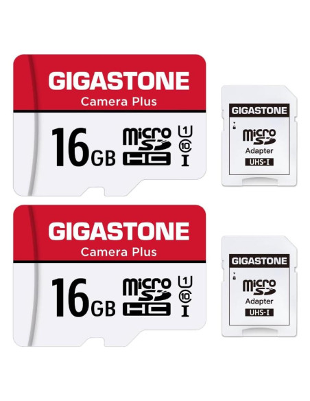 Tarjetas de Memoria Gigastone 16GB x2 U1 C10 Micro SDHC
