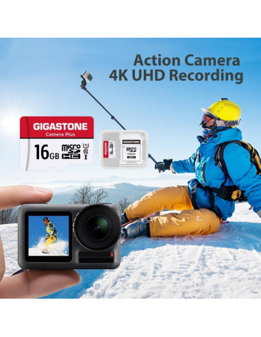 Tarjetas de Memoria Gigastone 16GB x2 U1 C10 Micro SDHC