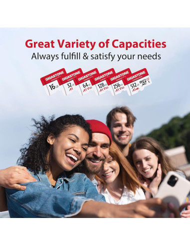 Tarjetas de Memoria Gigastone 16GB x2 U1 C10 Micro SDHC