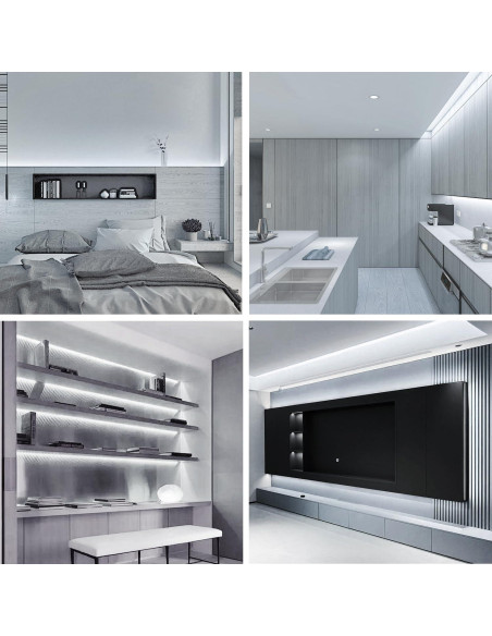 Tira de LED COB 50FT Yeewhale 6000K Regulable con Control Remoto Tira de LED COB 50FT Yeewhale 6000K Regulable con Control Remoto