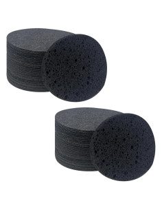 Esponjas Faciales Comprimidas 100 Unidades Celulosa Natural Negra