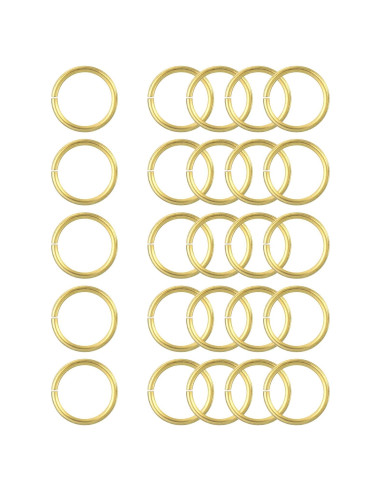 25 Anillos de Salto Abiertos uxcell 8mm Latón Dorado DIY