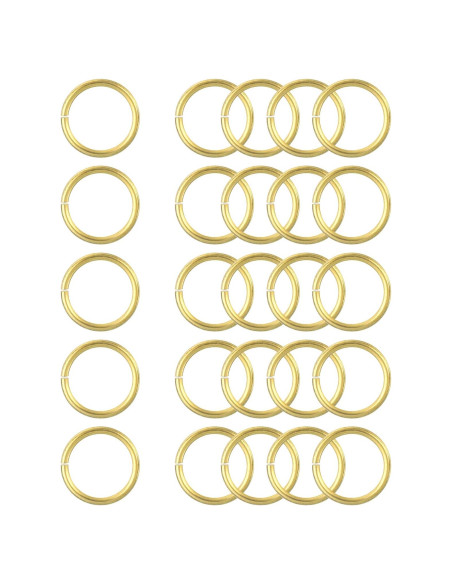 25 Anillos de Salto Abiertos uxcell 8mm Latón Dorado DIY