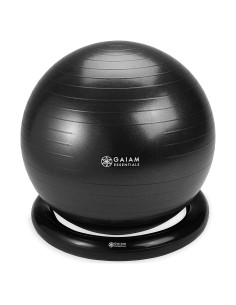 Kit de Pelota de Equilibrio Gaiam 65cm con Base Inflable